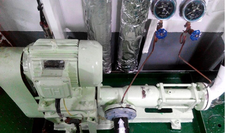 GCN船用單螺桿泵用戶現(xiàn)場(chǎng)展示